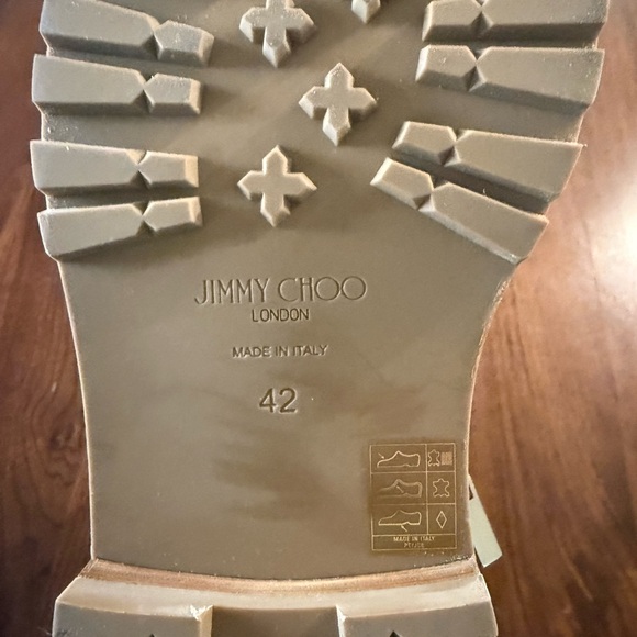 Jimmy Choo Men's Turing Sand Dune Monogram Lace-Up Boots - EU 42/US 9 brand new - Picture 7 of 8